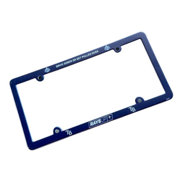 Tampa Bay Rays Up Drive Sober or Get Pulled Over Blue License Plate Frame - Picture 1 of 3